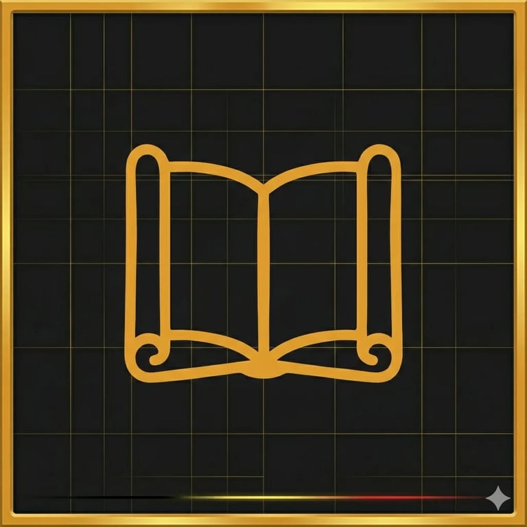 Open boek icoon in goud - lees het manifest en burgeranalyse