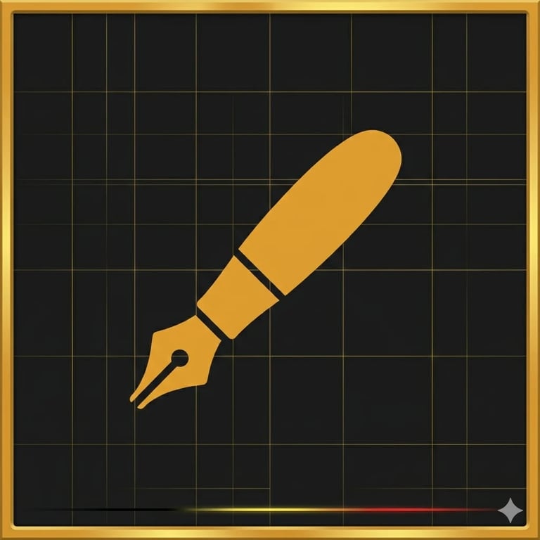 Gouden pen icoon - tekent de petitie voor repatriëring Belgisch goud